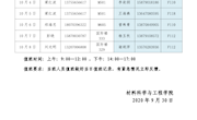 材料科学与工程学院2020年国庆中秋节值班安排表